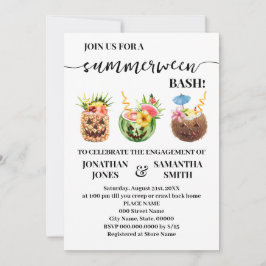 Summerween Pool Party Verlobung Einladung