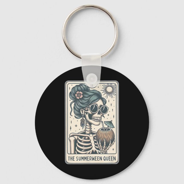 Summerween Queen Tarot Card Schlüsselanhänger (Vorderseite)