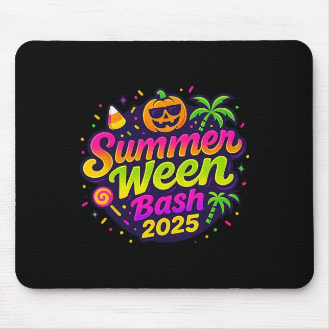 Summerween Sh 2025 Skeleton Beach Party Halloween Mousepad (Vorne)