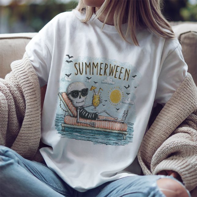 Summerween Skeleton Beach T - Shirt (Von Creator hochgeladen)