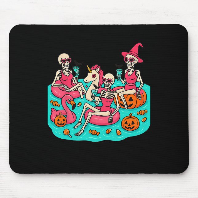 Summerween Skeleton Flamingo gerade für Hall Gewar Mousepad (Vorne)