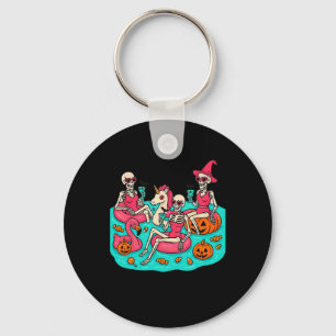 Summerween Skeleton Flamingo gerade für Hall Gewar Schlüsselanhänger