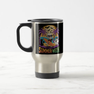 Summerween Skeleton Party Halloween Reisebecher
