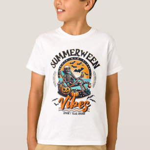 Summerween Skeleton Spooky Year Round Summer Hallo T-Shirt