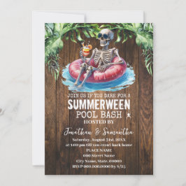 Summerween Skeleton Tropical Pool Bash Einladung