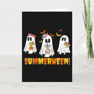 Summerween-Skelett-Geister-Strandparty-Halloween-V Karte