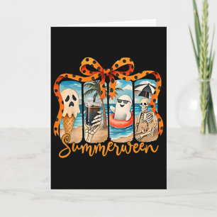 Summerween-Skelett-Geister-Strandparty-Halloween-V Karte