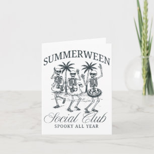 Summerween Social Club Spooky Ganzjährig Skeleton Karte