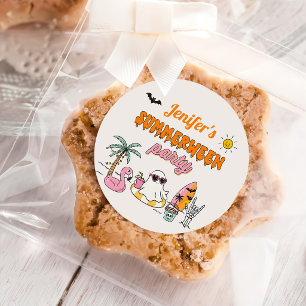 Summerween Sommerpool Halloween-Party Runder Aufkleber