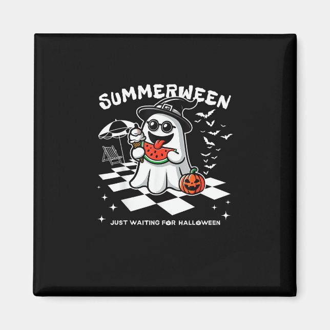 Summerween Spooky Halloween Summer Vibes Pumpkin G Magnet (Vorne)