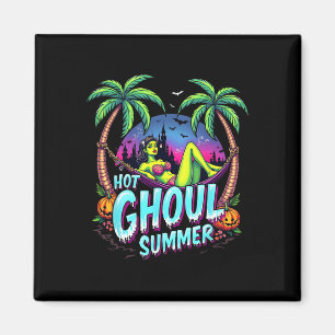 Summerween Stimmung Lustig Heißer Ghoul Sommer Ske Magnet