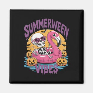 Summerween-Stimmung Skelett Flamingo Grusel Hallow Magnet