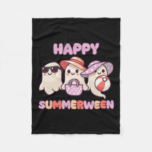 Summerween Summer Halloween Ghost Fleecedecke