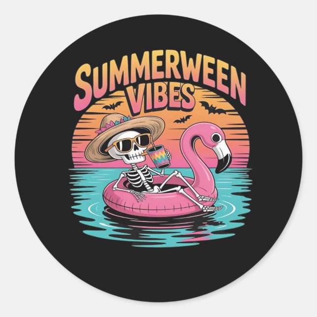 Summerween - Summerween Beach - Runder Aufkleber (Vorderseite)