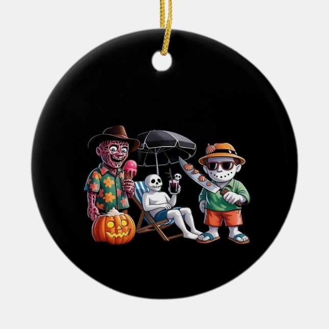 Summerween - Summerween Strand - Summerween Hexe - Keramik Ornament (Vorne)