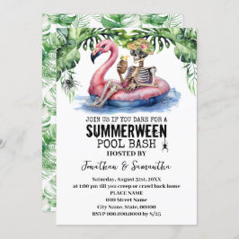 Summerween Tropical Skeleton Pool Party Einladung