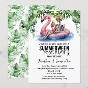 Summerween Tropical Skeleton Pool Party Einladung