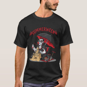 Summerween Vampire Beach Dracula Sandcastle Gotik T-Shirt