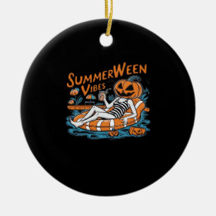 Summerween Vibes für Spooky Summer, Halloween-Gesc Keramik Ornament