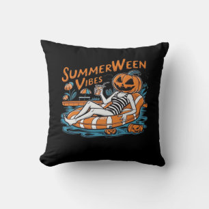 Summerween Vibes für Spooky Summer, Halloween-Gesc Kissen
