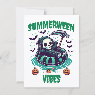 Summerween Vibes - Sensenmann entspannt Postkarte