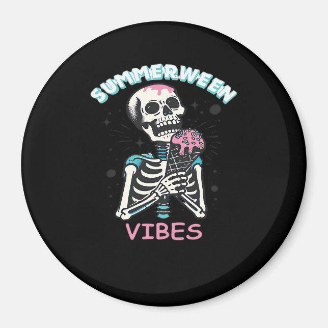 Summerween Vibes Spooky Summer Pumpkin Classic Magnet (Vorne)