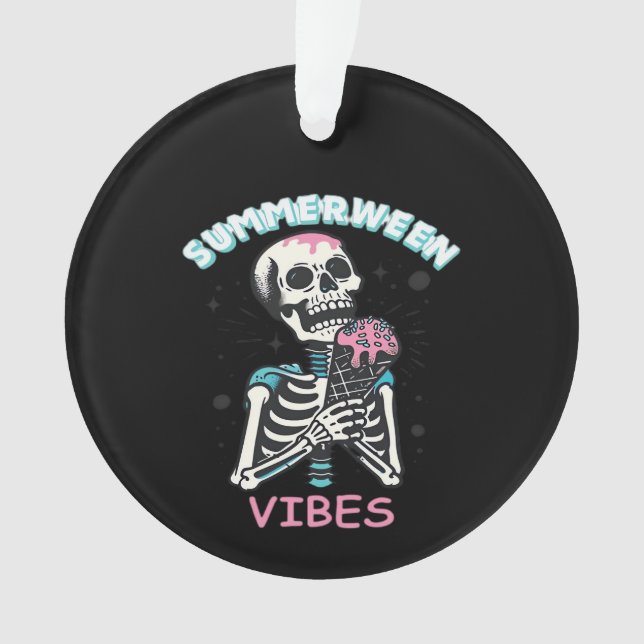 Summerween Vibes Spooky Summer Pumpkin Classic Ornament (Vorderseite)