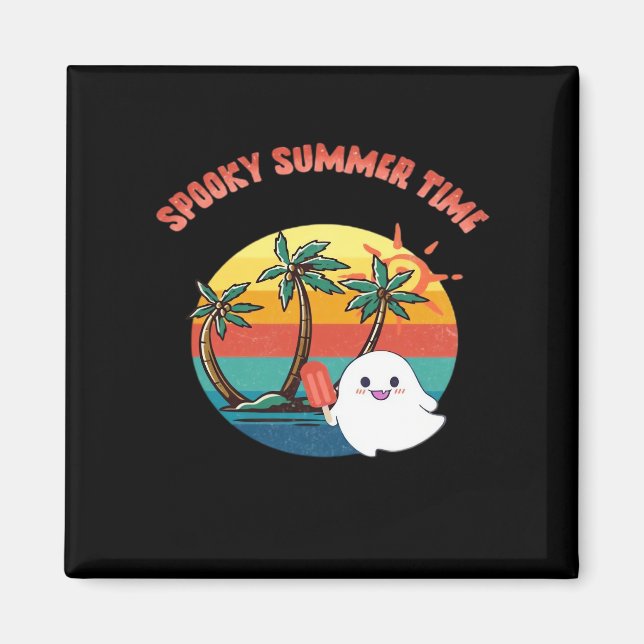 Summerween Vibes - Spooky Summer Time Classic Magnet (Vorne)