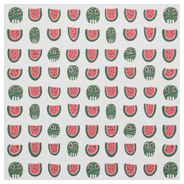 Summerween Watermelon Skull Stoff (Muster)