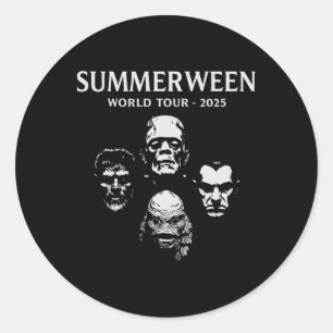 Summerween-Welttournee 2025 Monster Halloween-Spaß Runder Aufkleber