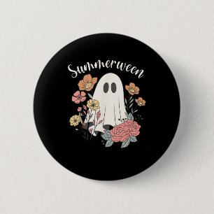 Summerween Wildblume Lustiger Geist Gruselige Sais Button
