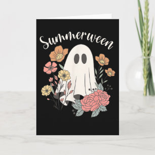 Summerween Wildblume Lustiger Geist Gruselige Sais Karte