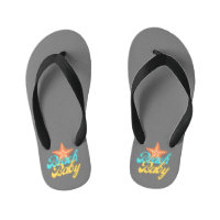 Summery Beach Baby Word Art Kleinkind Flip Flops