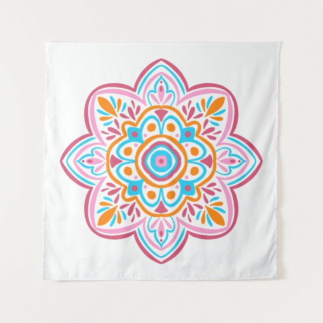 Summery mandala wandteppich (Vorderseite)