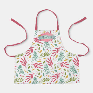 Summery Scattered Leaf Pattern ID387 Schürze