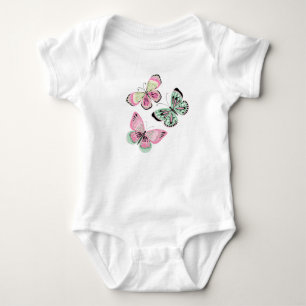 Summery Sweet Butterflies Baby Strampler