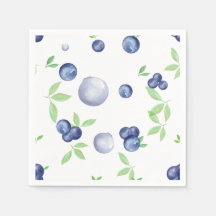 Summery Watercolor Blueberry