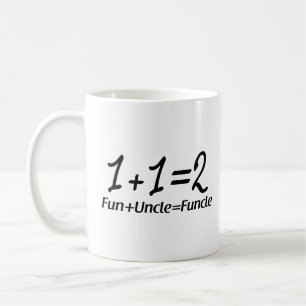 Summierungs-Mathematik - 1+Spaß 1=2+Uncle=Funcle Tasse