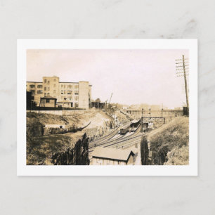 Summit Ave. Bahnhof, Jersey City NJ Vintage Postkarte