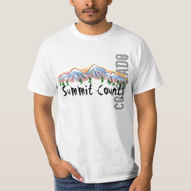 Summit County Colorado Wertt-stück T-Shirt (Vorderseite)