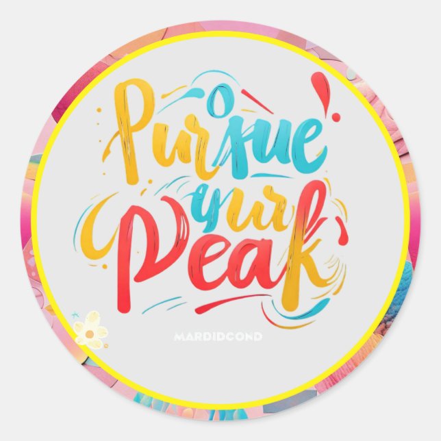 "Summit Dreams" Runder Aufkleber (Vorderseite)