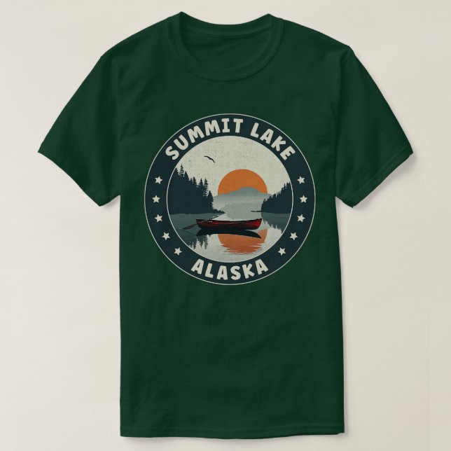 Summit Lake Alaska Sunset TShirt (Design vorne)