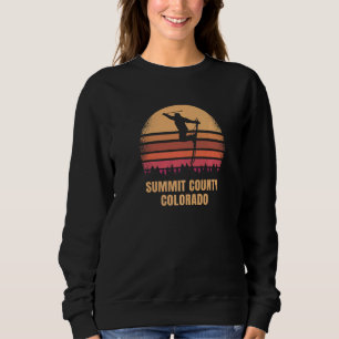 Summit Landkreis Skifahren Colorado Vintag Skier R Sweatshirt