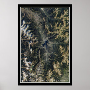 Summit Landkreis und Breckenridge Colorado Satelli Poster