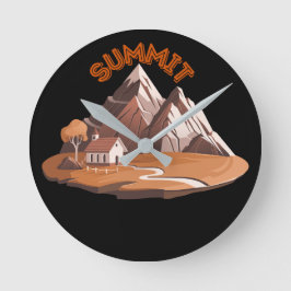 ​Summit Mountain Adventure Round Wall Clock Runde Wanduhr
