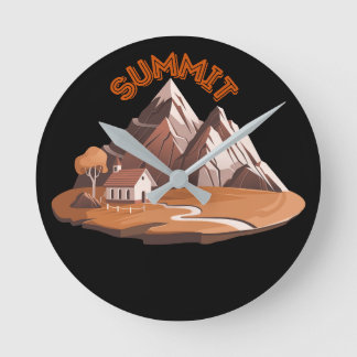 ​Summit Mountain Adventure Round Wall Clock Runde Wanduhr