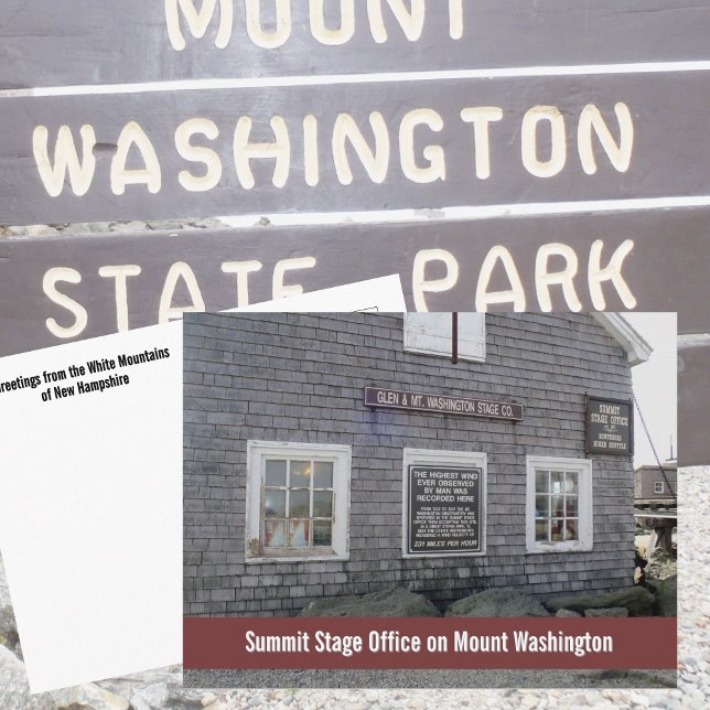 Summit Stage Office Mount Washington Photographic Postkarte (Von Creator hochgeladen)