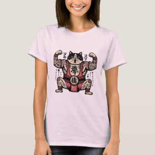 Sumo Cat zeigt seinen Körpermuskel lustigen T - Sh T-Shirt
