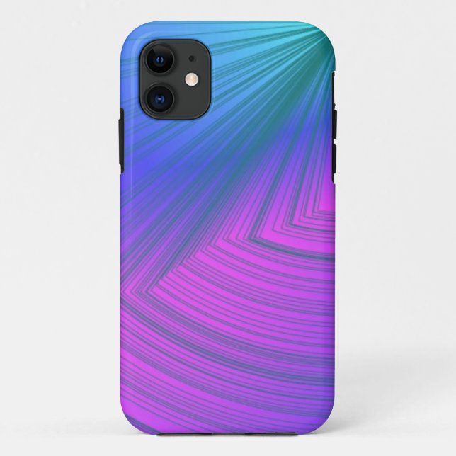 Sumo Lila und Powder Blue Curve iPhone Case (Rückseite)