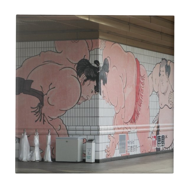 Sumo Mural Kunst Fliese (Vorderseite)